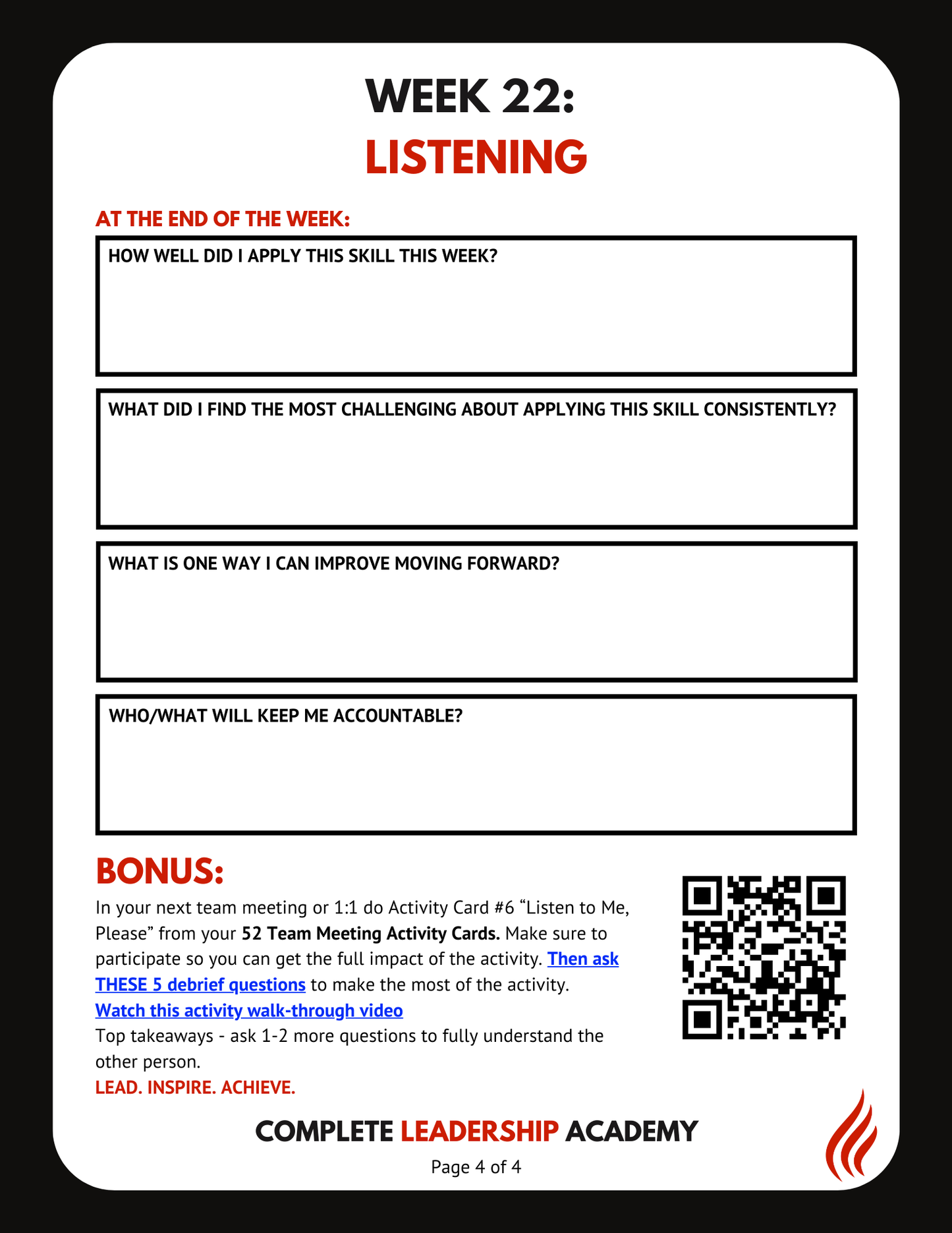 LEADERSHIP SKILLS PROGRAM