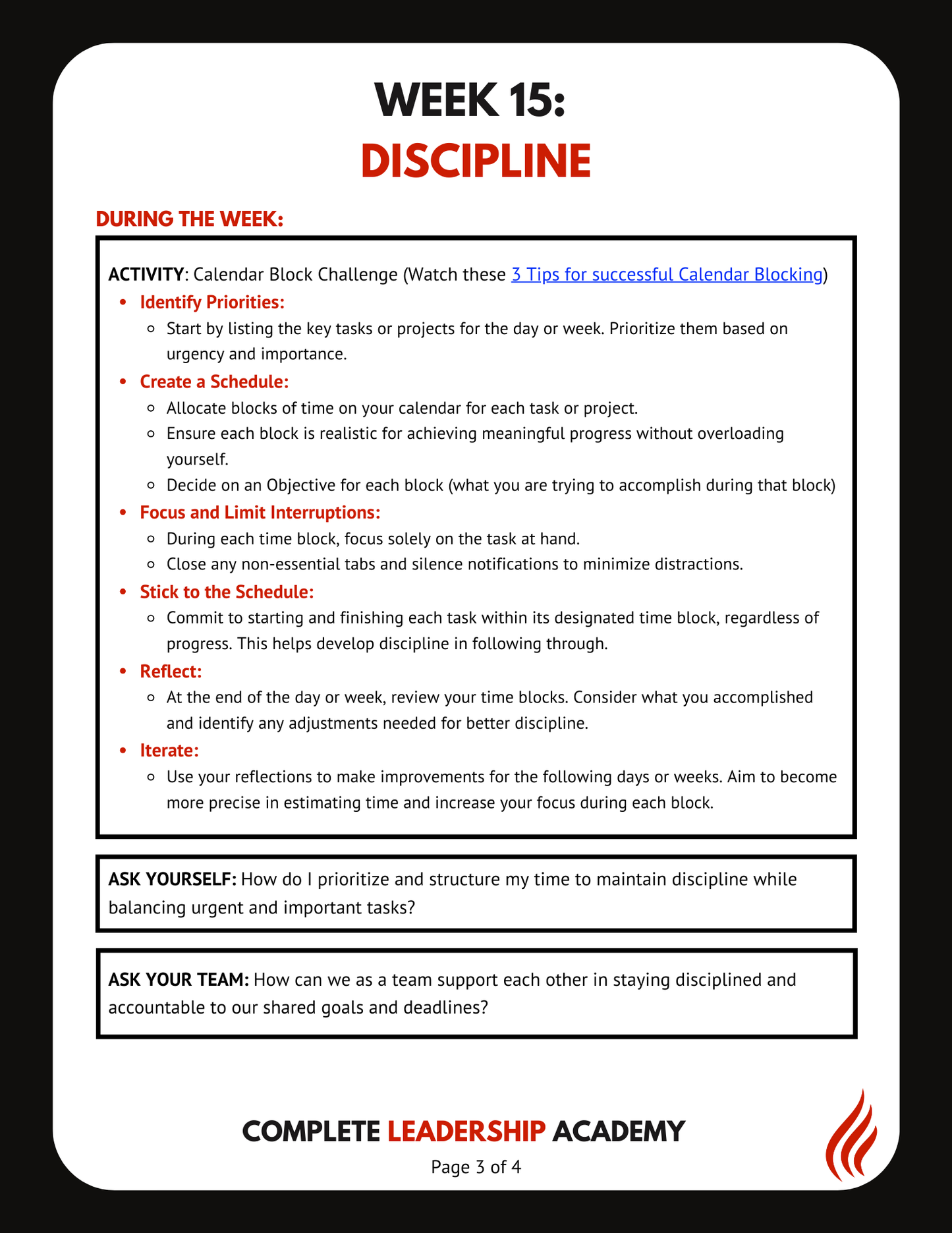 LEADERSHIP SKILLS PROGRAM