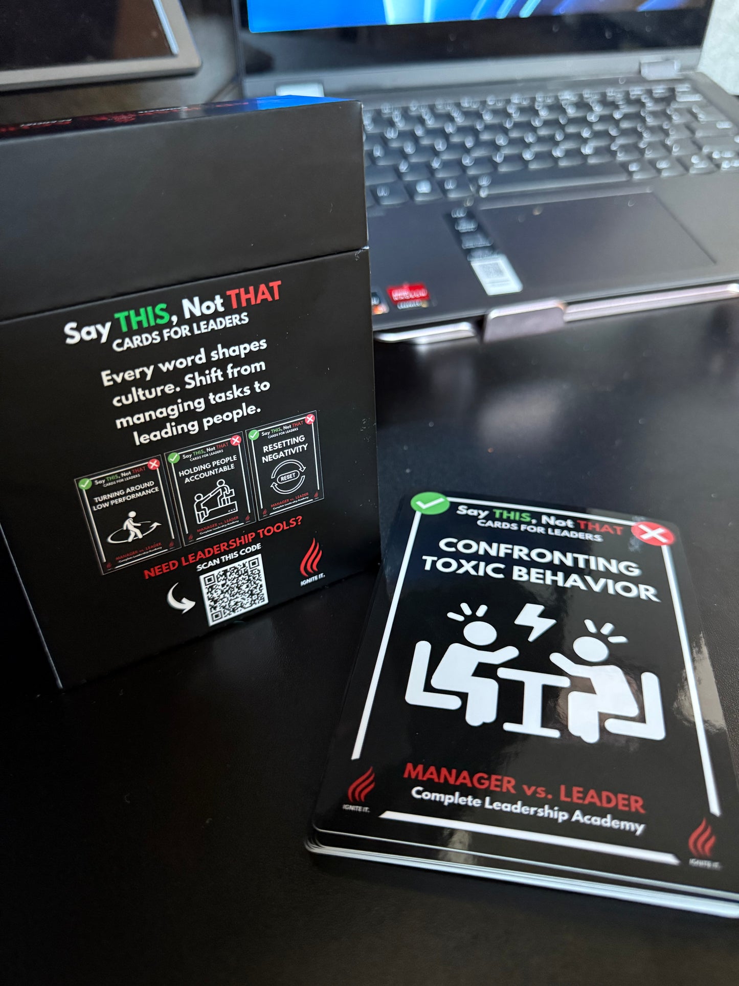 MANAGER VS. LEADER: Say THIS, Not THAT Cards Box - Pre-Order Now
