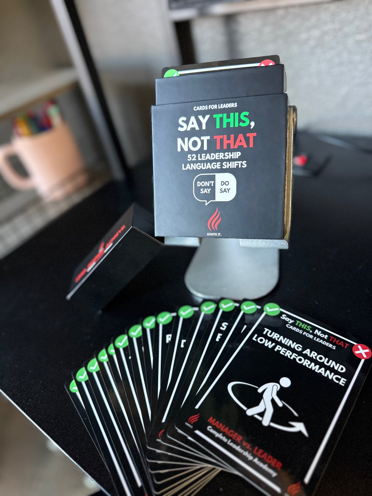 MANAGER VS. LEADER: Say THIS, Not THAT Cards Box - Pre-Order Now