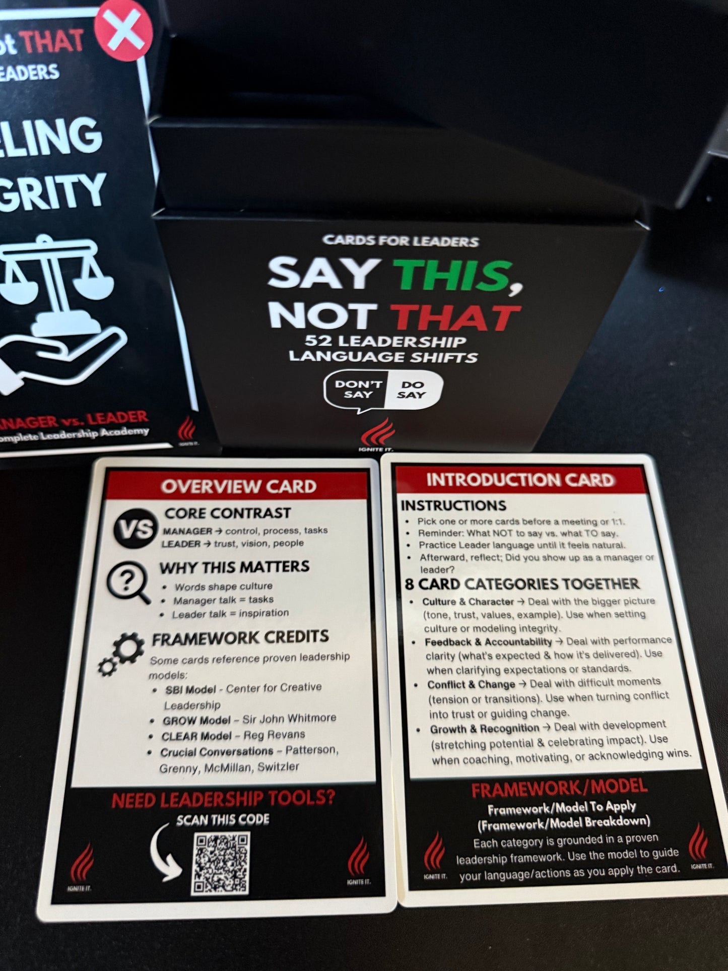 MANAGER VS. LEADER: Say THIS, Not THAT Cards Box - Pre-Order Now