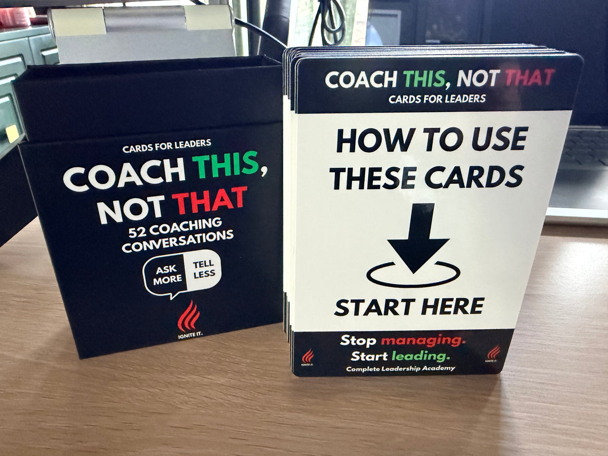 MANAGER VS. LEADER: Coach THIS, Not THAT Cards Box - Pre-Order Now