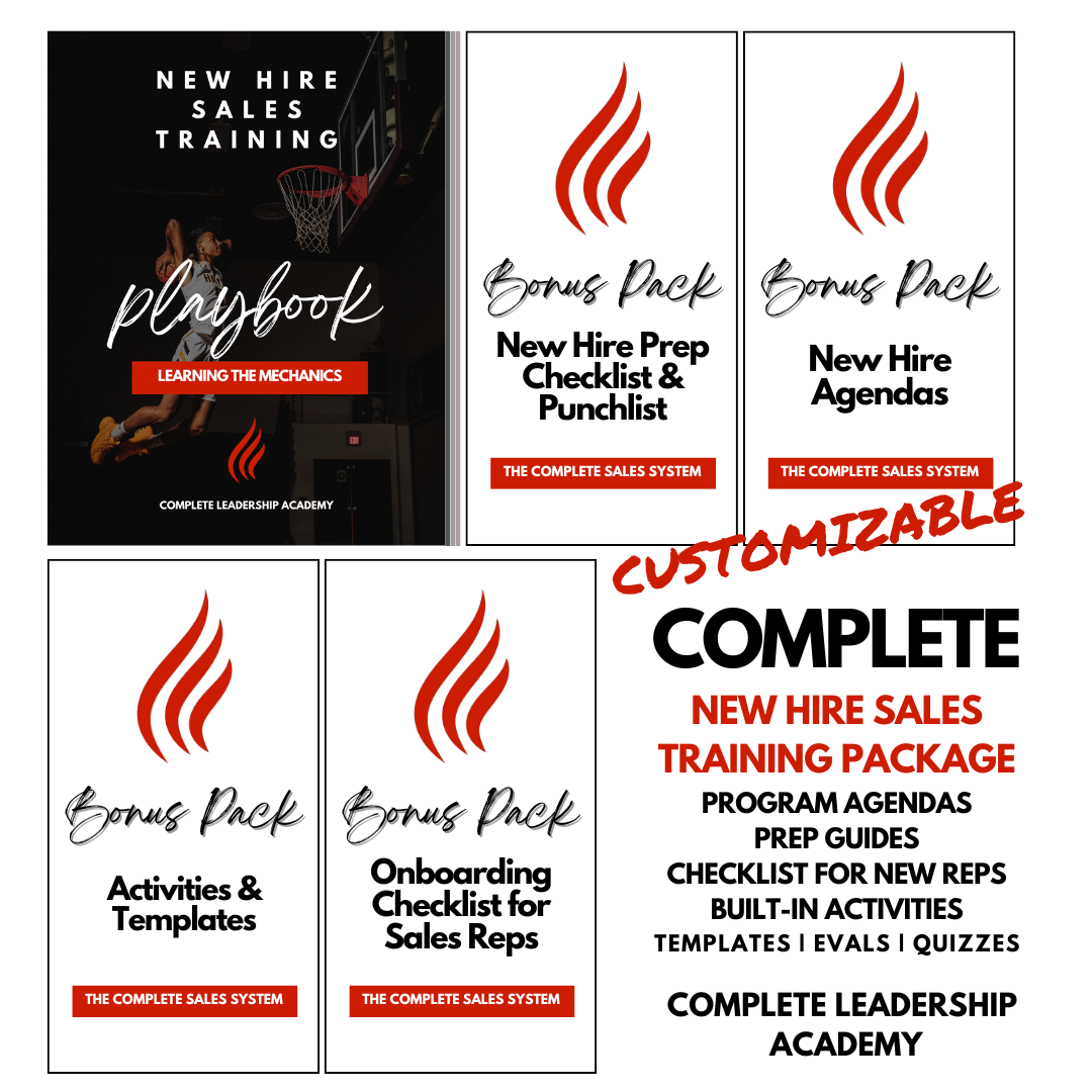 NEW HIRE SALES TRAINING Package for Fast-Growing Teams (Playbook, Agendas, Checklists, Templates, Activities) *Sales Leader Favorite*