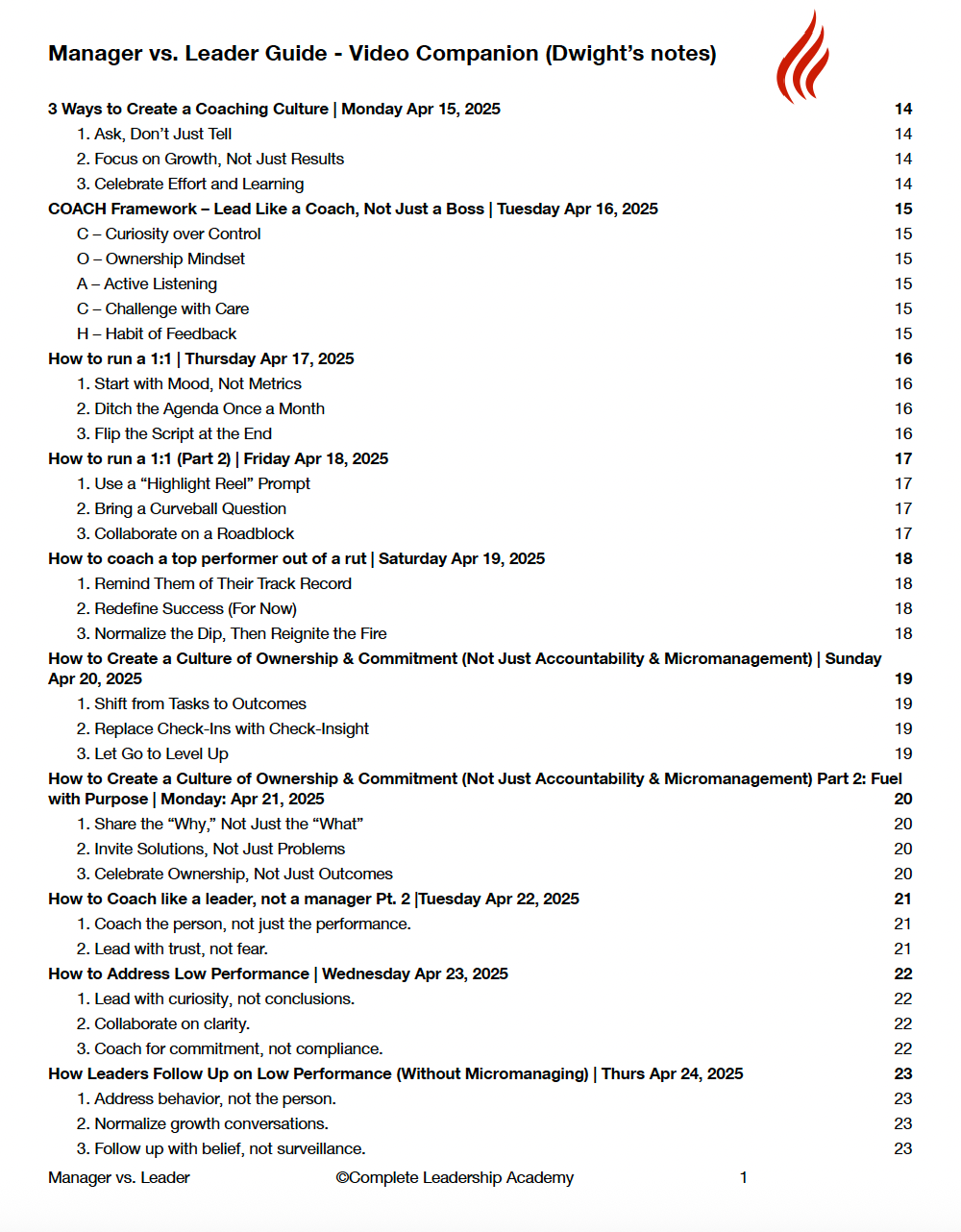 COMPLETE LEADER Package (The Complete System)