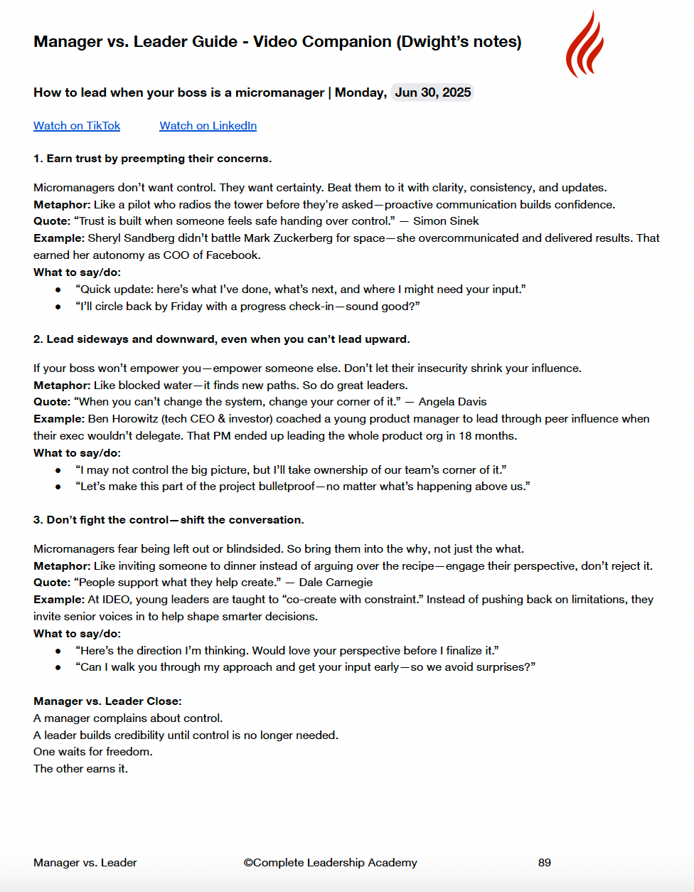 LEADERSHIP SKILLS PROGRAM