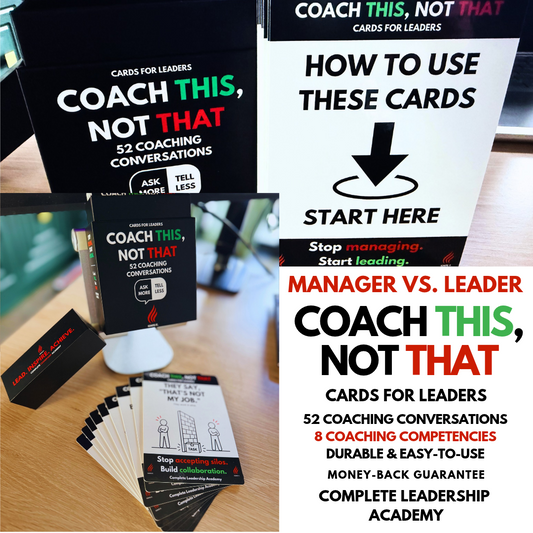 MANAGER VS. LEADER: Coach THIS, Not THAT Cards Box - Pre-Order Now