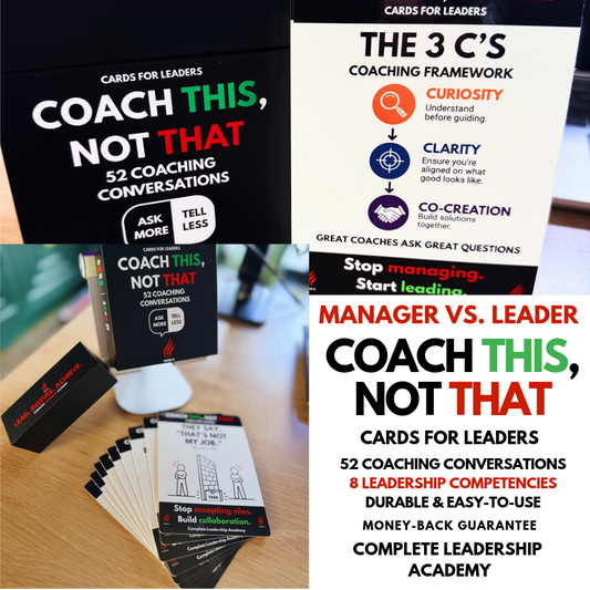 MANAGER VS. LEADER: Coach THIS, Not THAT Cards Box - Pre-Order Now