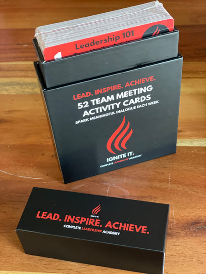COMPLETE LEADER Activity Cards: 52 Team Meeting Activity Cards + Box (*Recently Reduced & Available Immediately*)