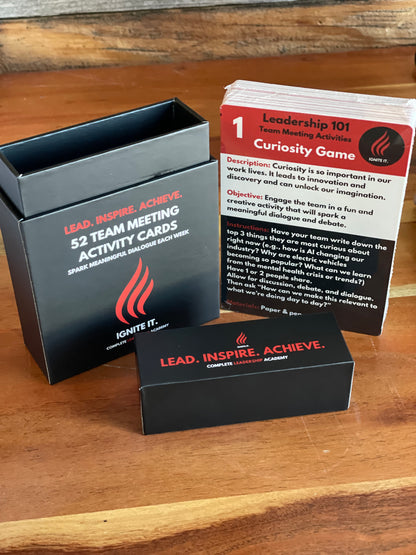 COMPLETE LEADER Activity Cards: 52 Team Meeting Activity Cards + Box (*Recently Reduced & Available Immediately*)
