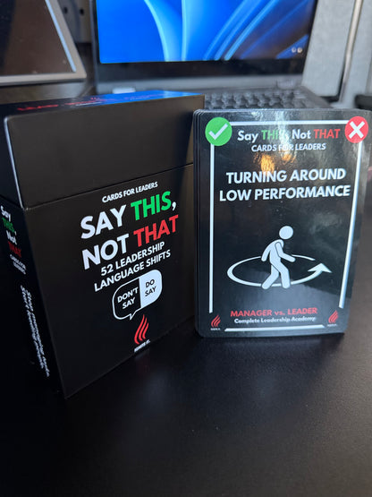 MANAGER VS. LEADER: Say THIS, Not THAT Cards Box - Pre-Order Now