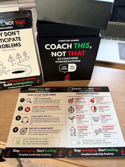 MANAGER VS. LEADER: Coach THIS, Not THAT Cards Box - Pre-Order Now