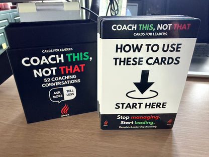 MANAGER VS. LEADER: Coach THIS, Not THAT Cards Box - Pre-Order Now