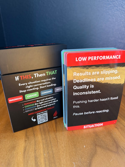 Stop Reacting. Start Having the Right Conversation. If THIS, Then THAT Cards Box - Pre-order Now