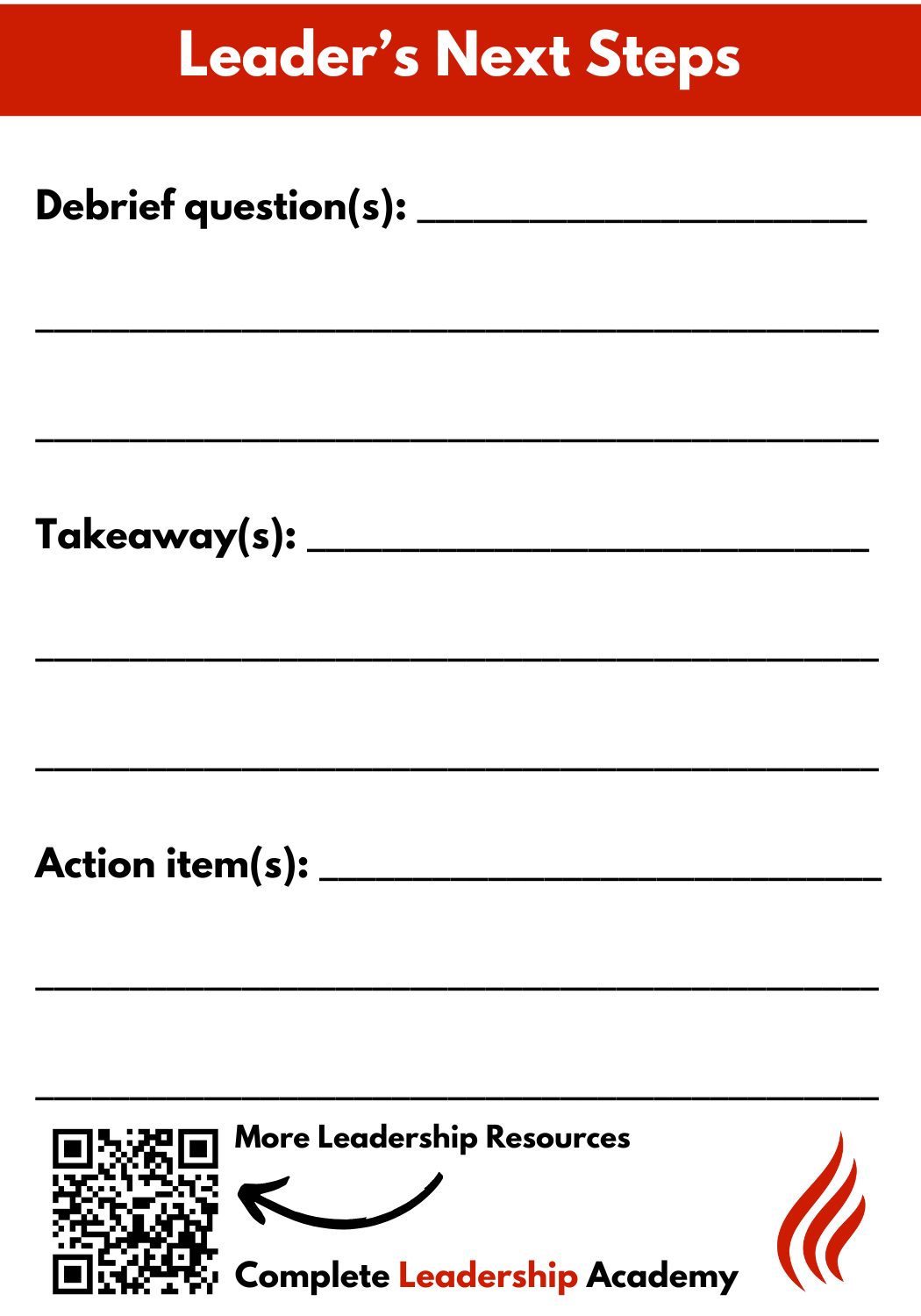 Team Leader Routine Card COMPLETE LEADER Package (The Complete System) – Complete Leadership Academy