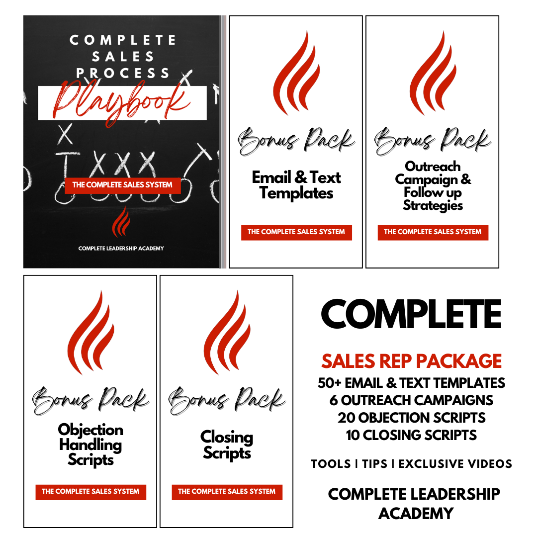 COMPLETE SALES REP PACKAGE: All Scripts, Templates, + Online Course *Most Popular*