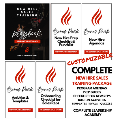NEW HIRE SALES TRAINING Package for Fast-Growing Teams (Playbook, Agendas, Checklists, Templates, Activities) *Sales Leader Favorite*