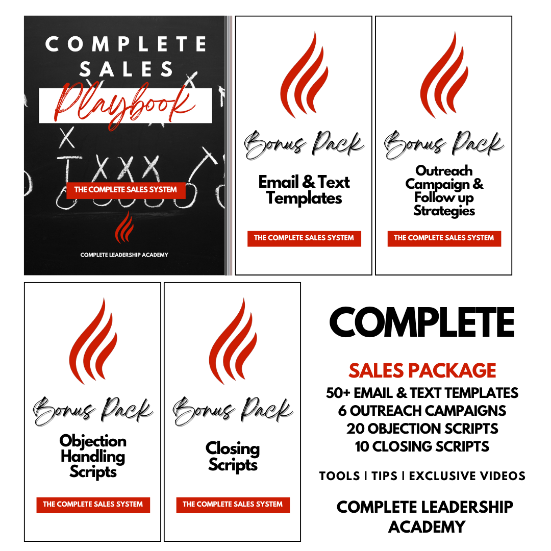 COMPLETE SALES PACKAGE: Full Sales Playbook, ALL Scripts, Templates, Campaigns  *Most Popular*